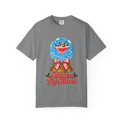 Shaken Not Stirred Snowglobe T-shirt | Cocktail Martini Holiday Design