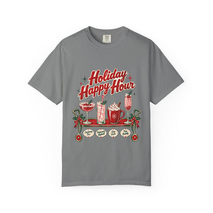 Holiday Happy Hour T-shirt | Christmas cocktail mug mocktail design