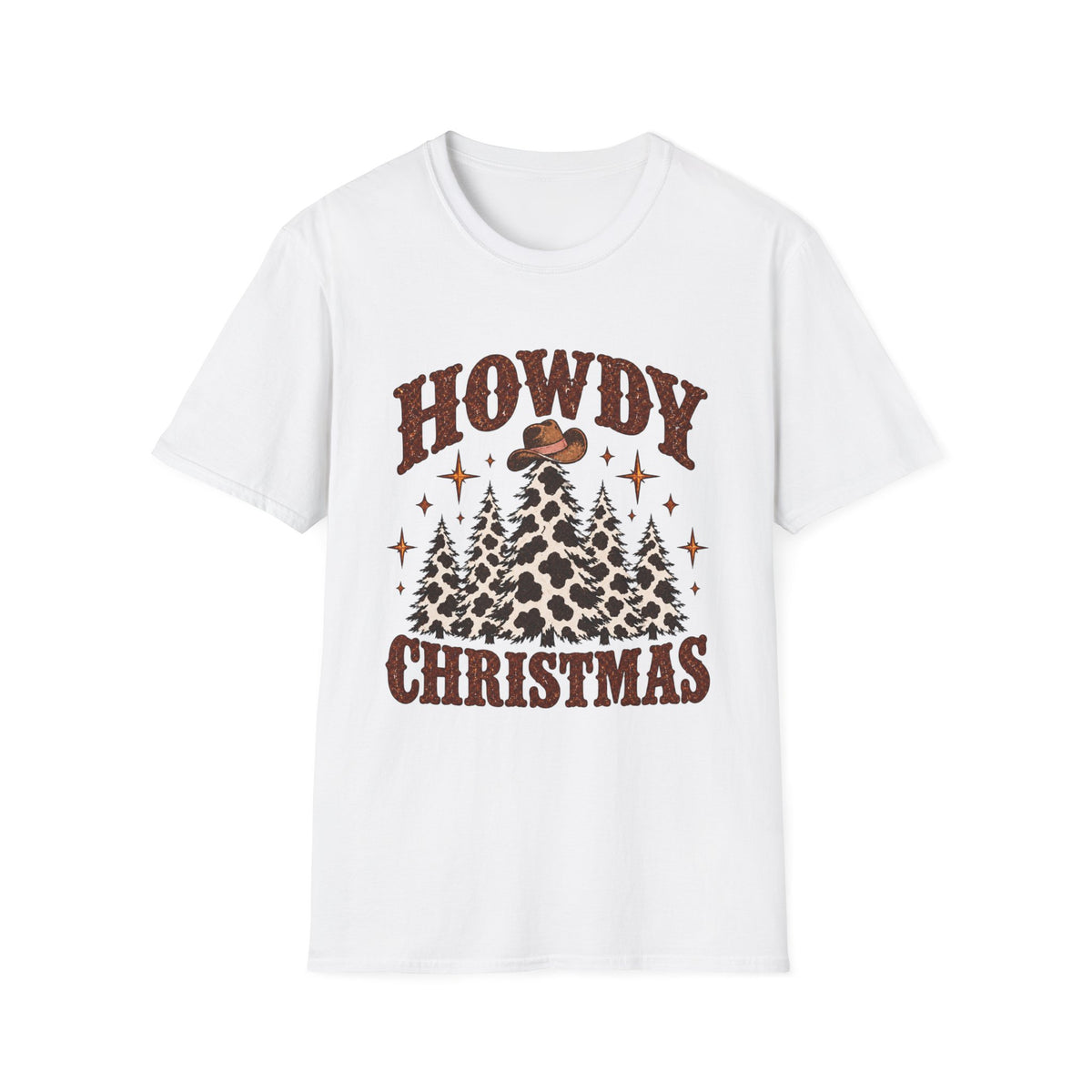 Howdy Christmas T-Shirt | Cowboy Hat Pine Tree Holiday Tee
