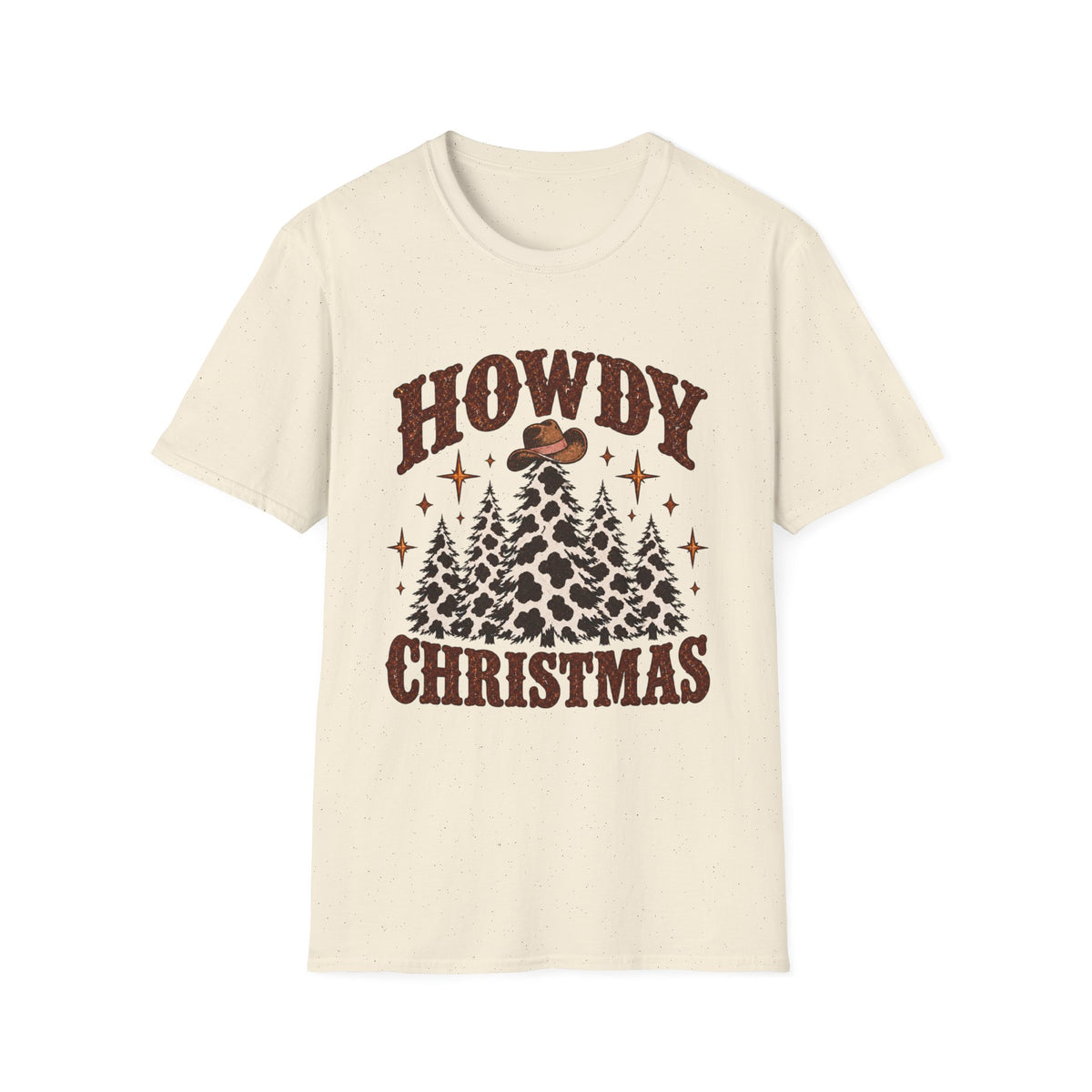Howdy Christmas T-Shirt | Cowboy Hat Pine Tree Holiday Tee