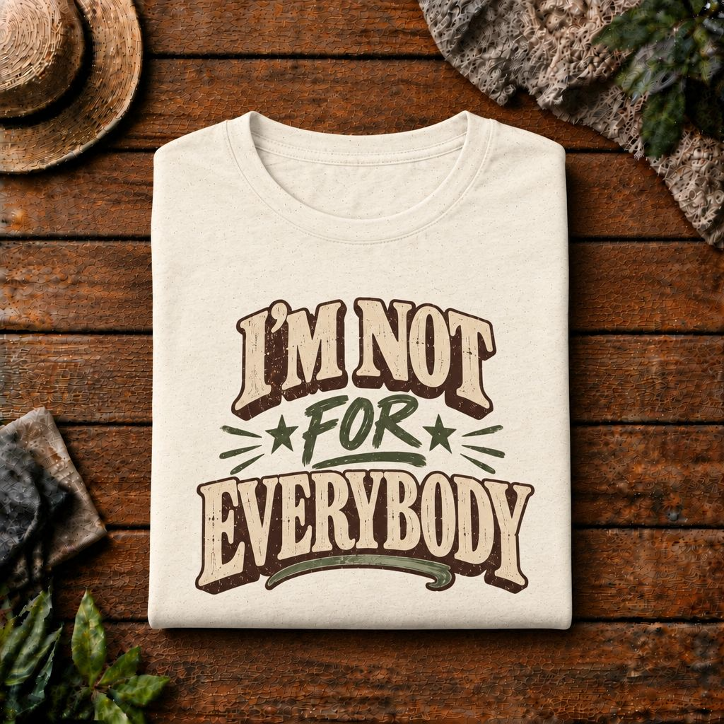 I'm Not For Everybody T-Shirt | Retro Western Typography, Statement Tee