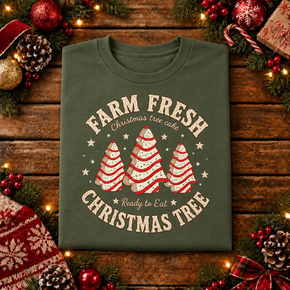 Farm Fresh Christmas Trees T-Shirt | Retro Holiday Tree Design