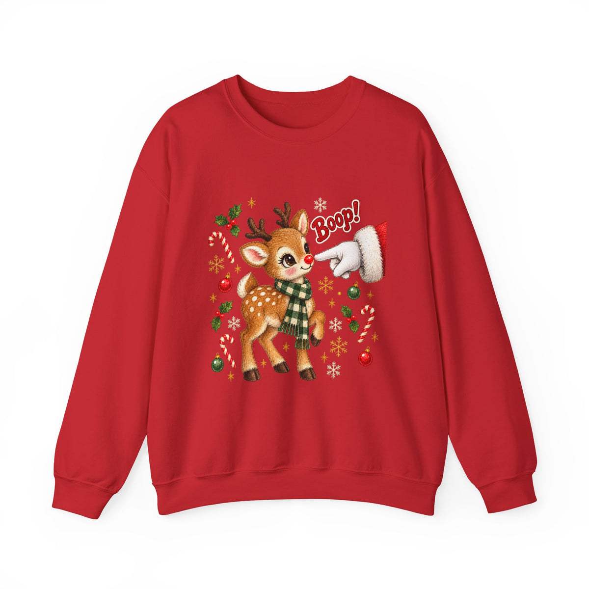 Cute Retro Reindeer Boop Sweatshirt | Vintage Christmas Noel