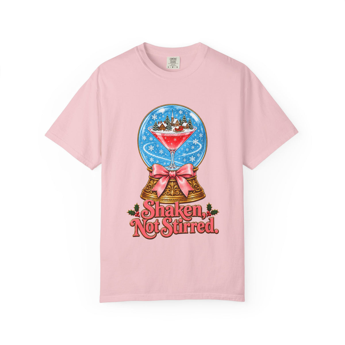 Shaken Not Stirred Snowglobe T-shirt | Cocktail Martini Holiday Design