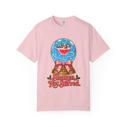 Shaken Not Stirred Snowglobe T-shirt | Cocktail Martini Holiday Design