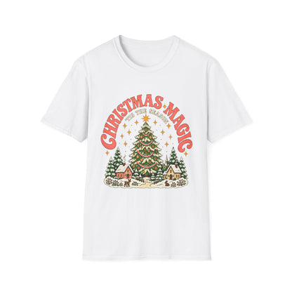 Christmas Magic Tree T-Shirt | Cozy Village Holiday Design