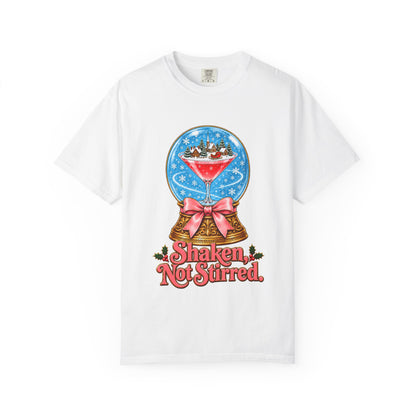 Shaken Not Stirred Snowglobe T-shirt | Cocktail Martini Holiday Design