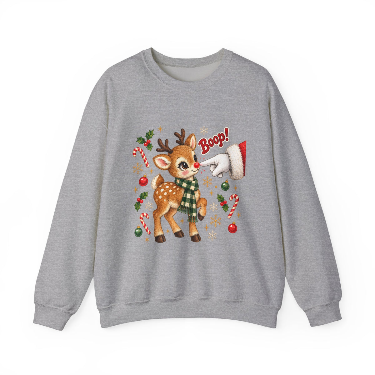 Cute Retro Reindeer Boop Sweatshirt | Vintage Christmas Noel