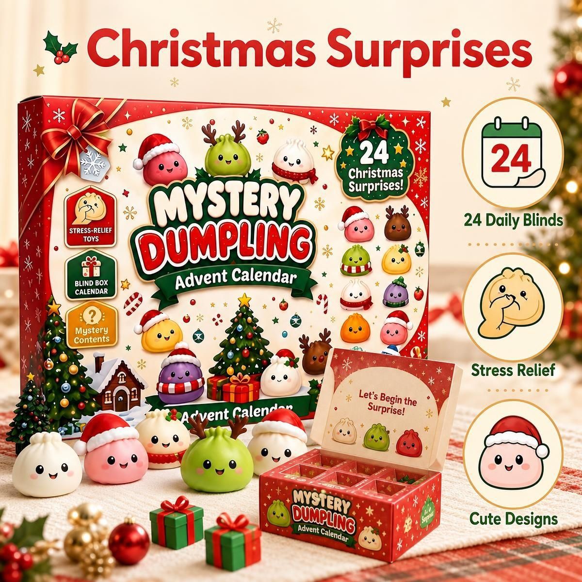 Christmas Squishy Advent Calendar Blind Box